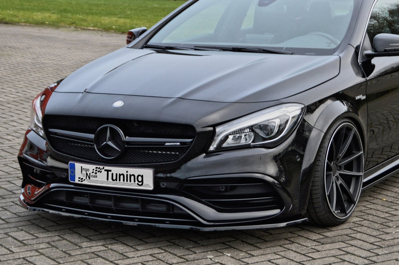 CUP Frontspoilerlippe ABS Mercedes Benz CLA 45AMG MOPF C117 / 245G Schwarz Glanz