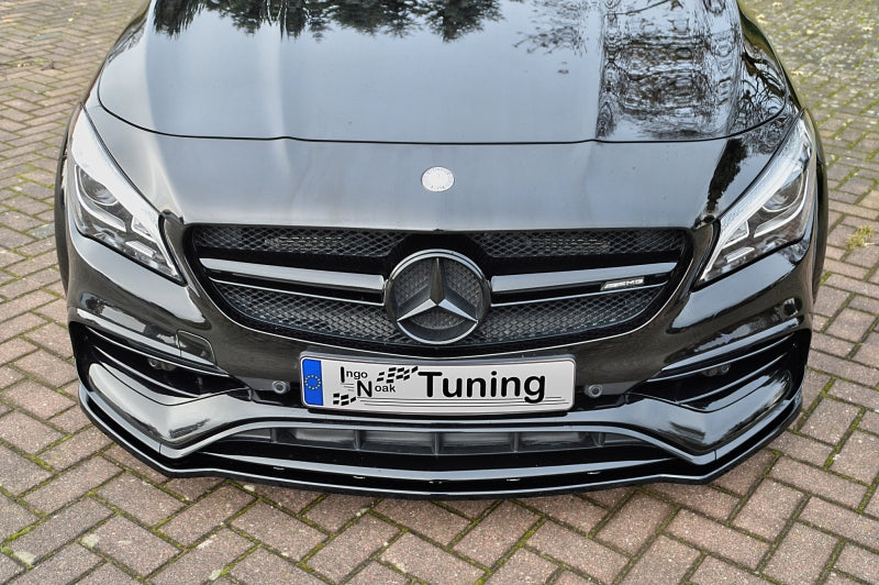 CUP Frontspoilerlippe ABS Mercedes Benz CLA 45AMG MOPF C117 / 245G Schwarz Glanz