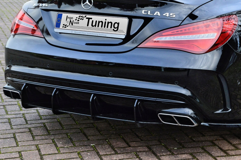 Gefräster Heckansatz Mercedes Benz CLA 45AMG, MOPF C117 / 245G Schwarz Matt