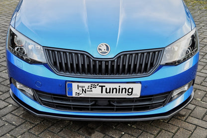 CUP Frontspoilerlippe ABS Skoda Fabia III, NJ ab Bj.: 2014- Schwarz Matt