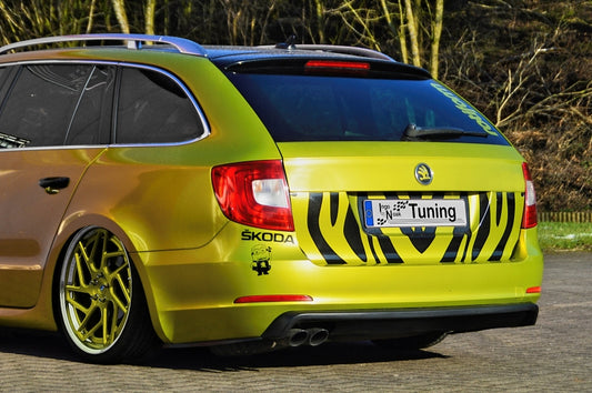 Heckdiffusor Einsatz ABS Skoda Superb 2, 3T Bj.: 2008-2013 Schwarz Matt