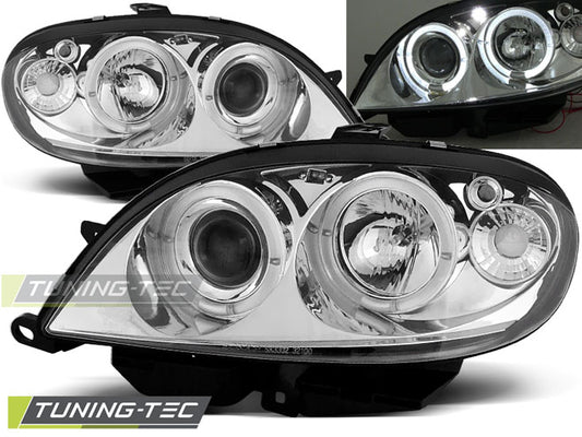 Tuning-Tec LED Angel Eyes Scheinwerfer für Citroen Saxo 99-03 chrom