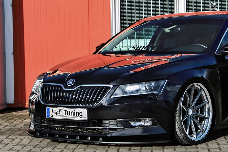 CUP Frontspoilerlippe ABS Skoda Superb 3, 3T/3V Ab Bj.: 2015- Schwarz Glanz