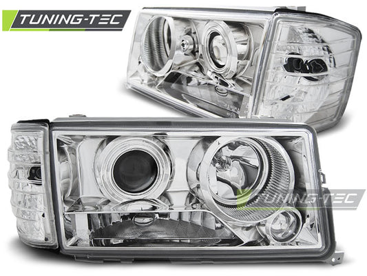 Tuning-Tec Klarglas Scheinwerfer für Mercedes Benz 190 W201 82-93 chrom
