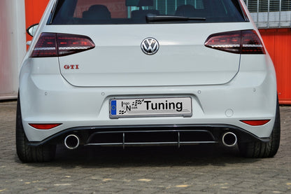 Gefräster Heckansatz Volkswagen Golf 7 GTI Clubsport Schwarz Matt