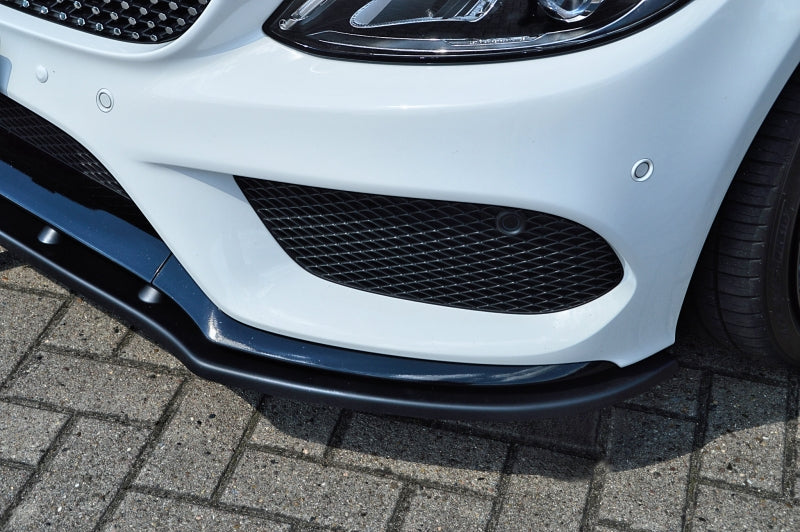 CUP Frontspoilerlippe ABS Mercedes Benz C43 AMG, W205 Schwarz Glanz