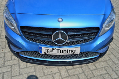 CUP Frontspoilerlippe ABS Mercedes Benz A Klasse, W176 Schwarz Glanz