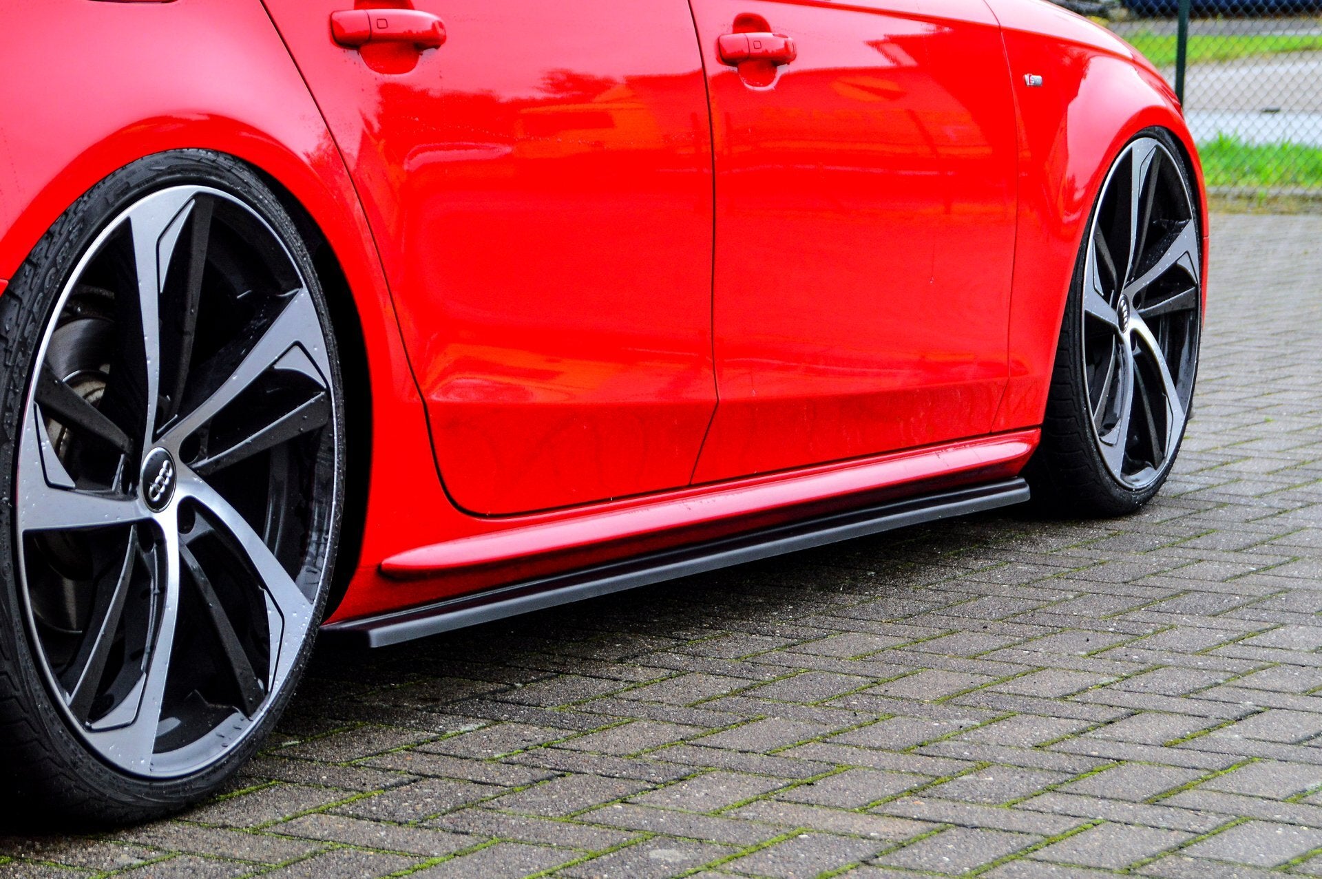 CUP Seitenschwellersatz ABS Audi S4, B8 Bj.:2011-2015 Schwarz Matt