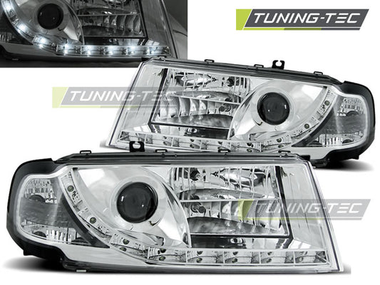 Tuning-Tec LED Tagfahrlicht Scheinwerfer für Skoda Octavia 1 (1U) 00-10 chrom