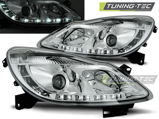 Tuning-Tec LED Tagfahrlicht Scheinwerfer für Opel Corsa D 06-11 chrom
