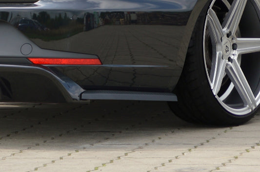 Heckansatz Seitenteile ABS Seat Leon 3, 5F ab Bj.: 2013- Schwarz Glanz