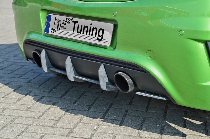 Gefräster Heckansatz Opel Corsa D OPC, Nürburging Edition Schwarz Matt