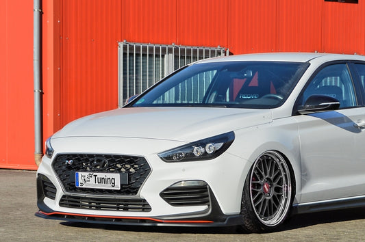 CUP Frontspoilerlippe ABS mit Flaps Hyundai i30 Fastback N Schwarz Glanz