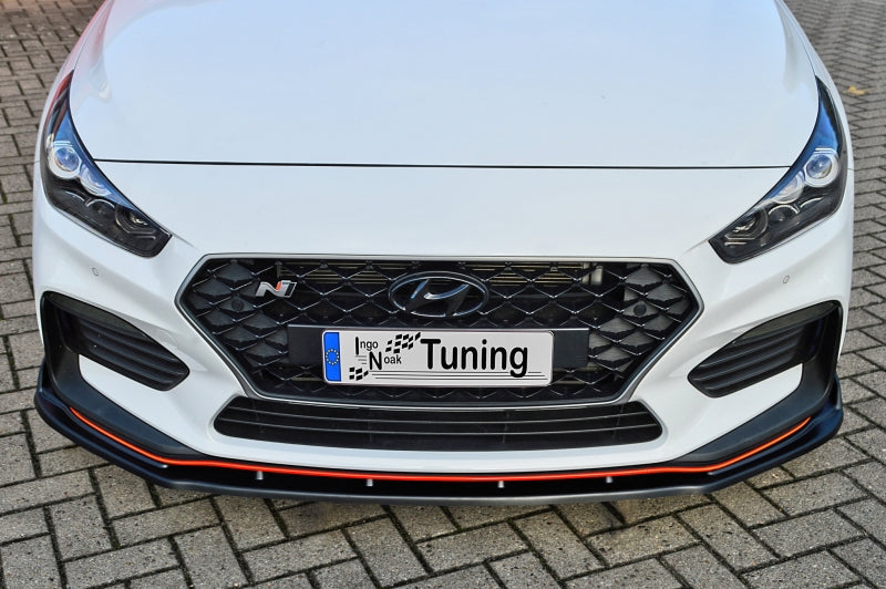 CUP Frontspoilerlippe mit Flaps Hyundai i30N + N-Performance ( PDE) Schwarz Glanz