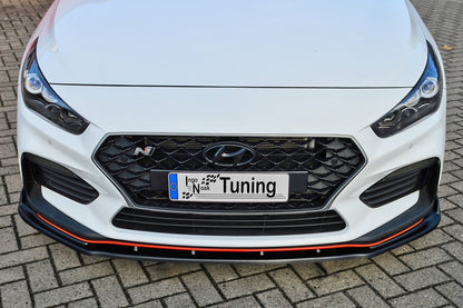 CUP Frontspoilerlippe mit Flaps Hyundai i30N + N-Performance ( PDE) Schwarz Glanz