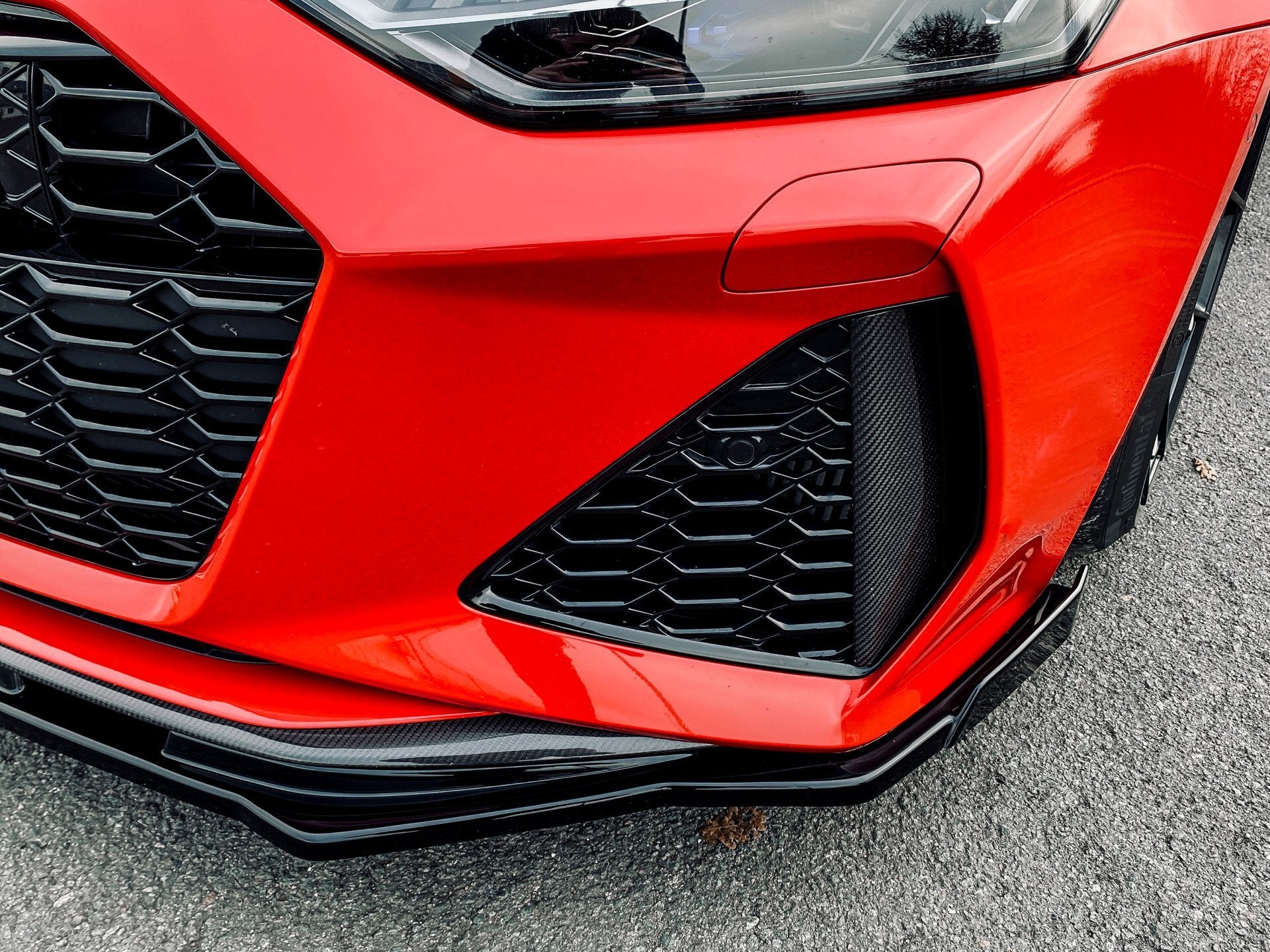 CUP Frontspoilerlippe ABS mit Seitenwing Audi RS7 Typ C8 4K ab Bj.:2019 - Carbon