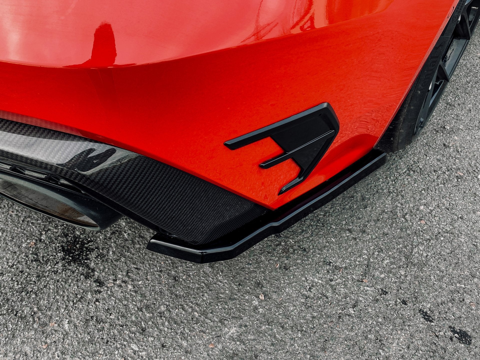 Heckansatz Seitenteile ABS Audi RS7 Typ C8 4K ab Bj.:2019 - Schwarz Matt