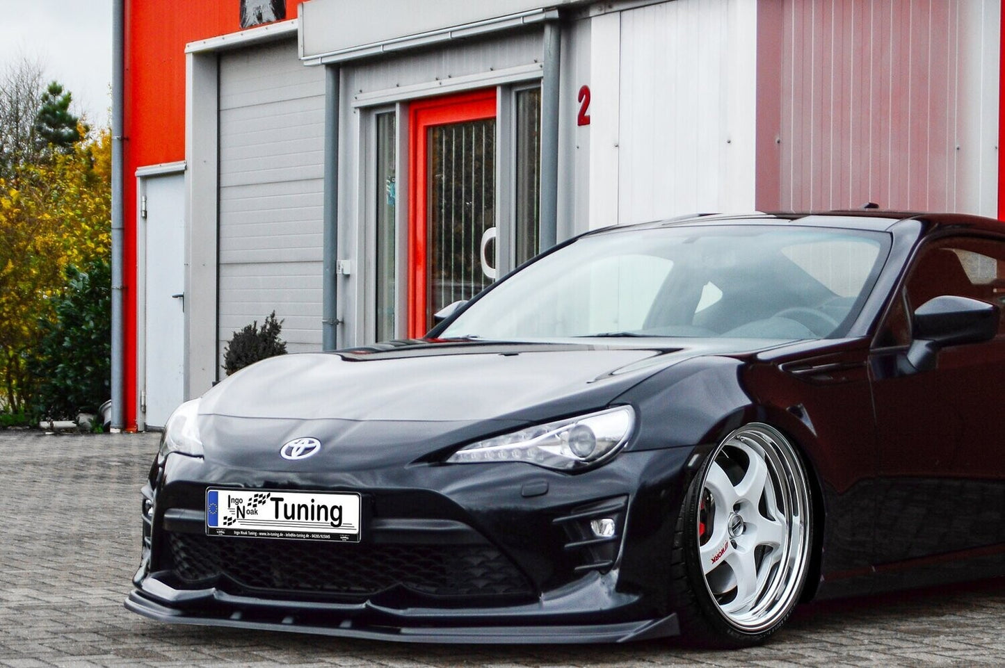 CUP Frontspoilerlippe ABS mit Seitenwing Toyota GT86, ZN, Facelift Schwarz Matt