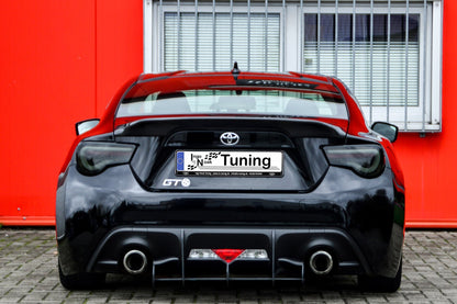 Gefräster Heckansatz Toyota GT86, ZN, Facelift Bj.: 2016-2020 Schwarz Matt