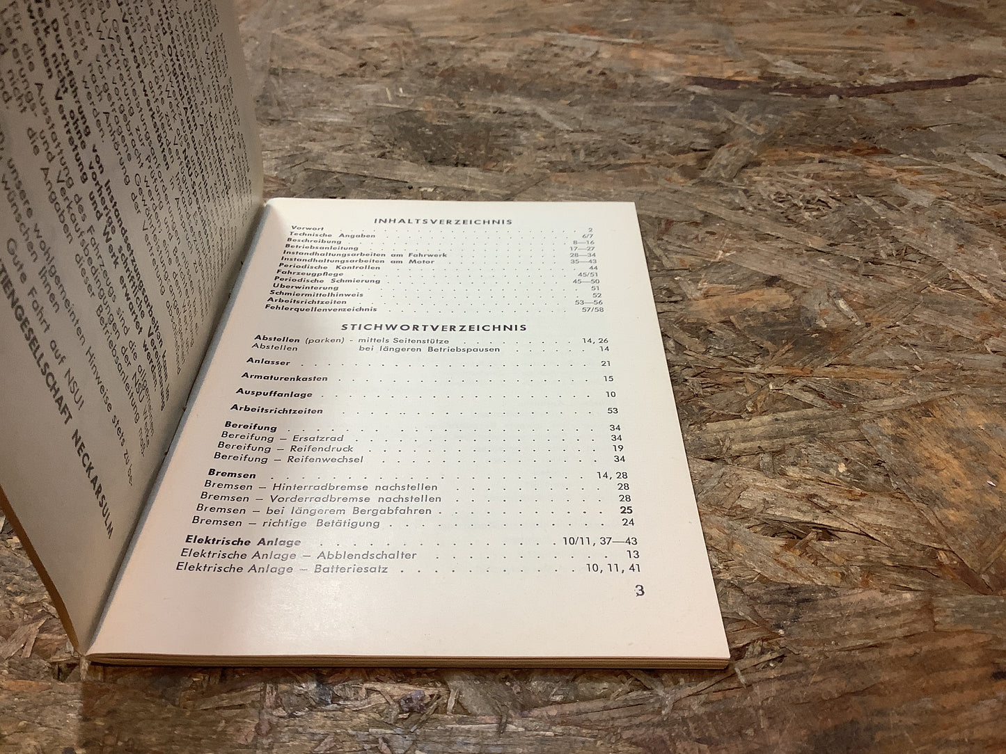 NSU Prima Typ V und Type III Betriebsanleitung