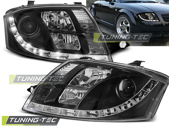 Tuning-Tec LED Tagfahrlicht Scheinwerfer für Audi TT 8N 99-06 schwarz