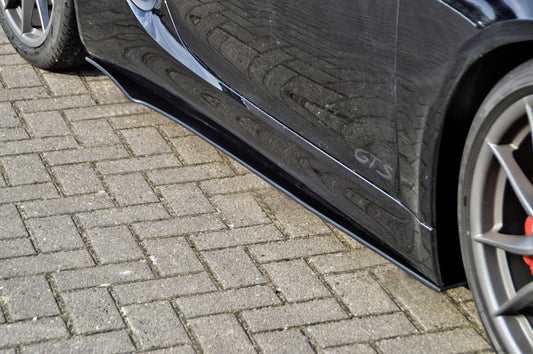 CUP 2 Seitenschweller Porsche Boxster 981 Bj.: 2012-2016 Schwarz Glanz