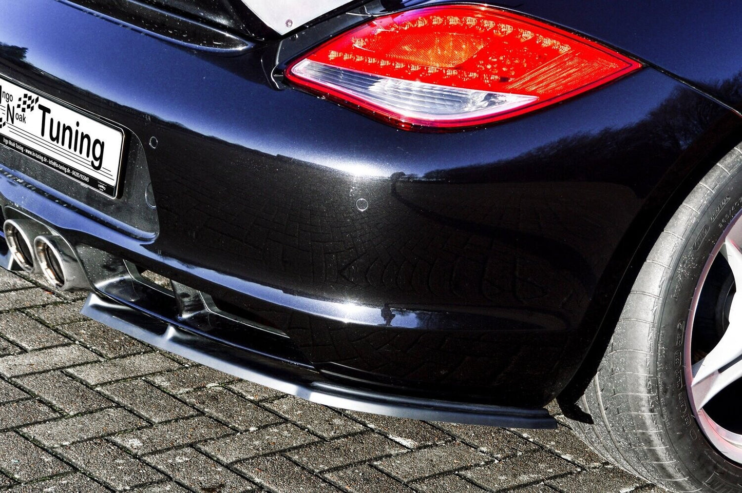 Heckansatz Seitenteile ABS Porsche Cayman 987 Bj.: 2009-2013 Schwarz Glanz