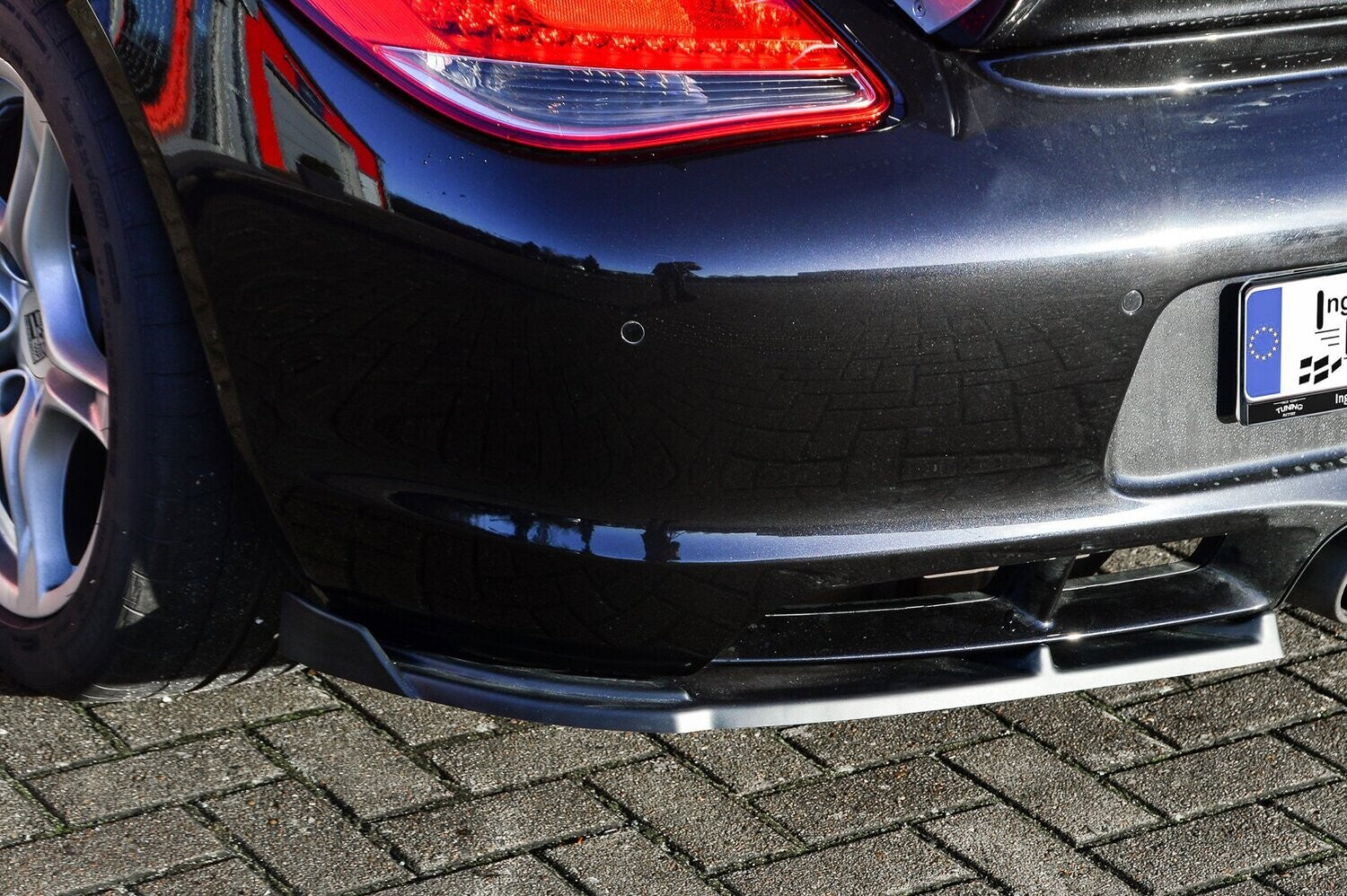 Heckansatz Seitenteile ABS Porsche Cayman 987 Bj.: 2009-2013 Schwarz Matt