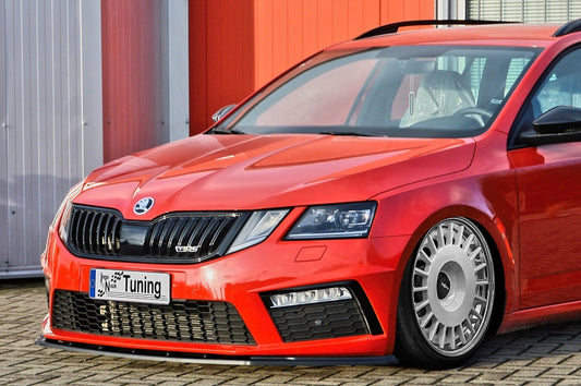 CUP Frontspoilerlippe ABS Skoda Octavia RS 5E ab Bj.: 2016- Schwarz Glanz