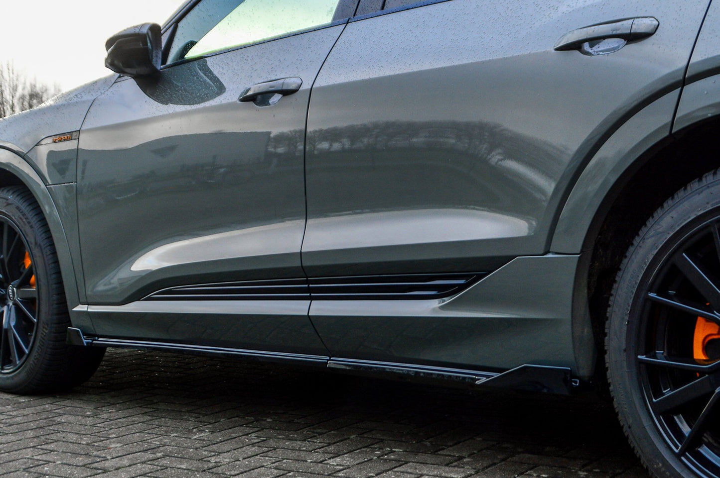 Seitenschwellersatz mit Wing Audi e-tron Quattro Sportback Schwarz Matt