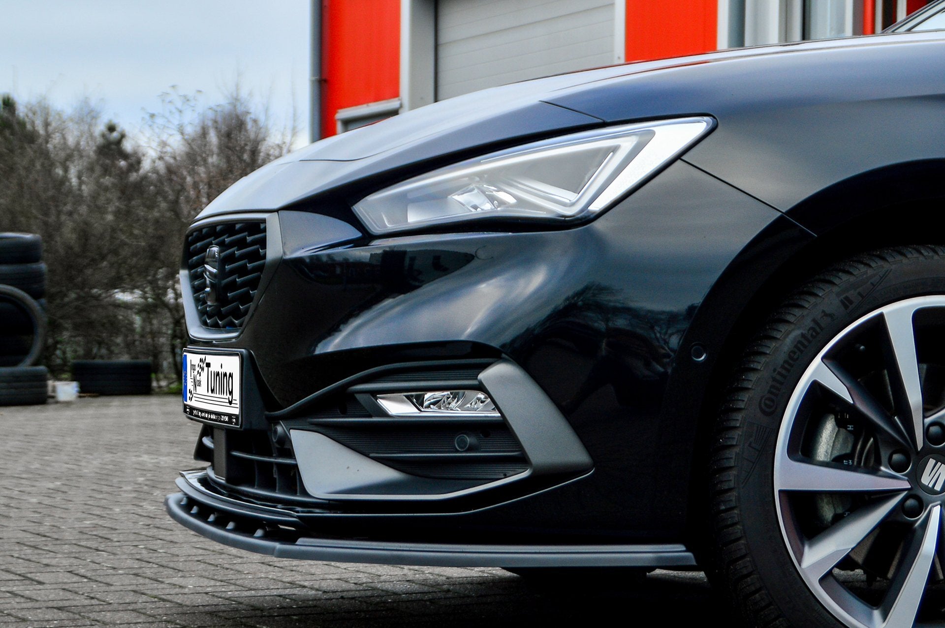 CUP Frontspoilerlippe ABS Seat Leon 4 ( KL) ab Bj.: 2020- Schwarz Matt