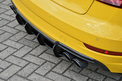 Gefräster Heckansatz Audi A3, 8V, S-Line + S3, Limousine Schwarz Matt