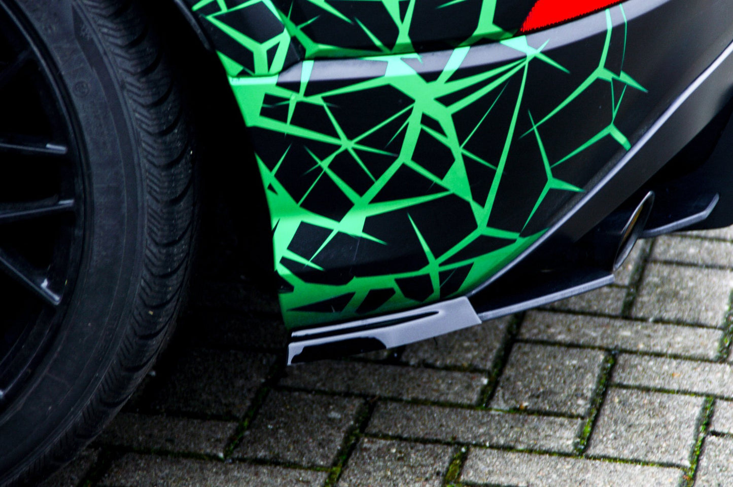 Heckansatz Seitenteile ABS Audi Q2 GA, MK1 Bj.: 2016-2020 Schwarz Matt