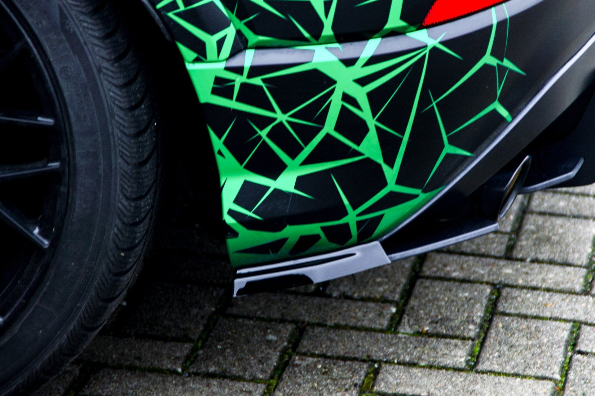 Heckansatz Seitenteile ABS Audi Q2 GA, MK1 Bj.: 2016-2020 Schwarz Matt