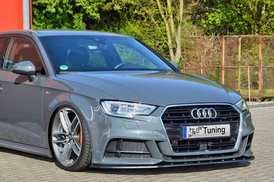 CUP Frontspoilerlippe ABS Audi A3 / S3, Typ 8V + Sportback Schwarz Matt