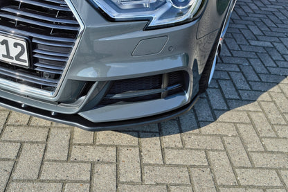 CUP Frontspoilerlippe ABS Audi A3 / S3, Typ 8V + Sportback Schwarz Glanz