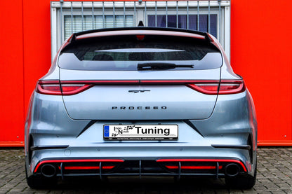 Gefräster Heckansatz Kia Pro Ceed GT Facelift ab Bj.:2021- Schwarz Matt