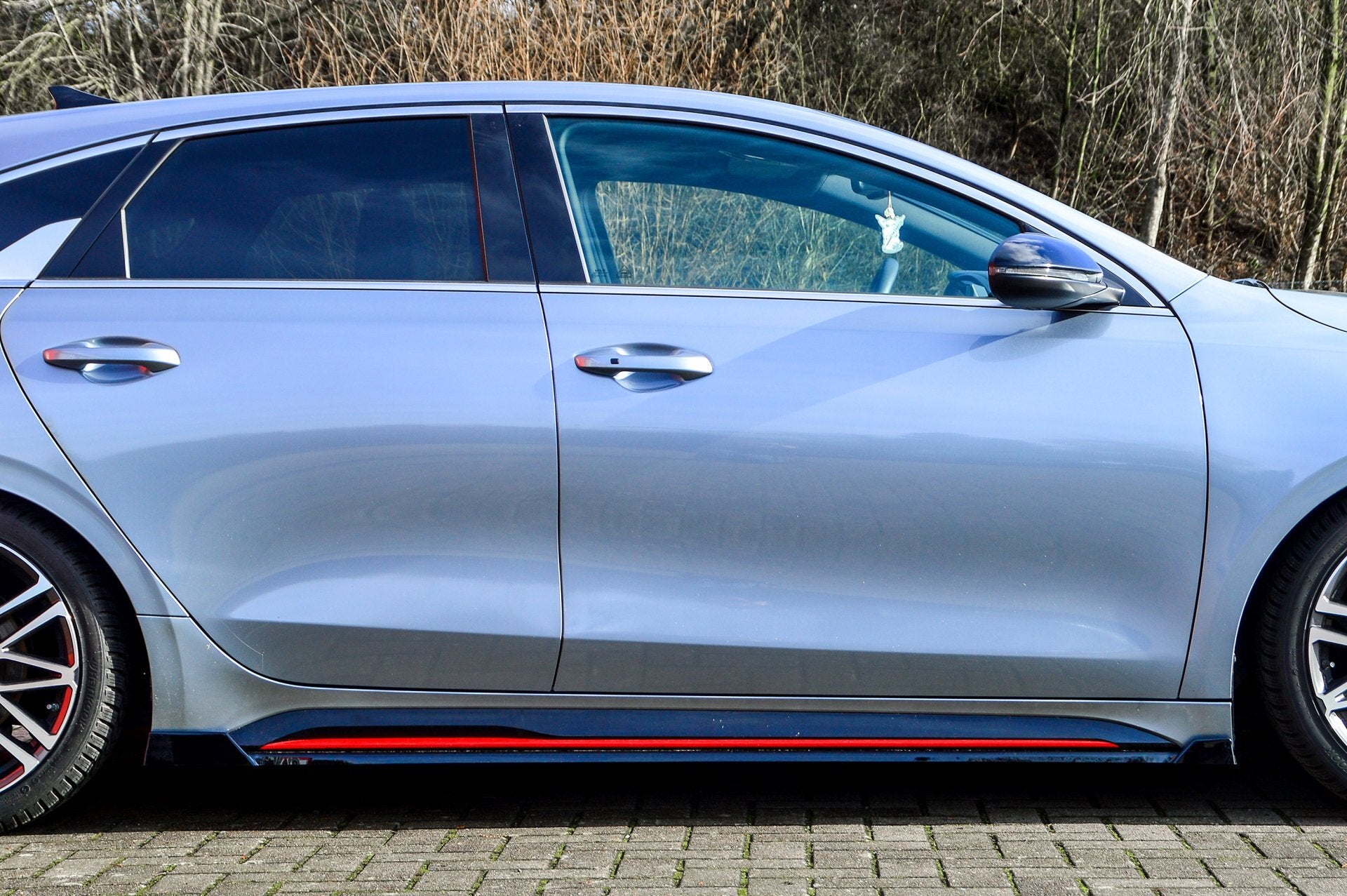 CUP Seitenschwellersatz mit Wing Kia Pro Ceed GT Facelift Schwarz Matt