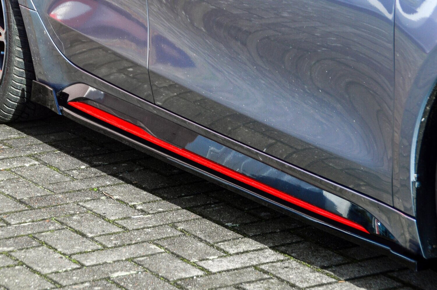 CUP Seitenschwellersatz mit Wing hinten Kia Pro Ceed GT Schwarz Matt