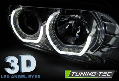 Tuning-Tec LED 3D Angel Eyes Scheinwerfer für BMW 5er E39 95-03 chrom