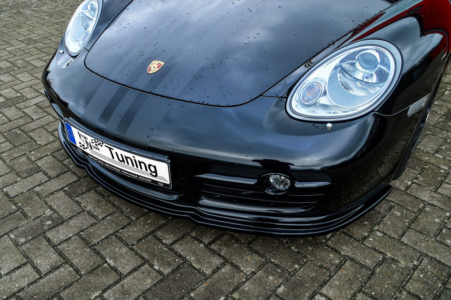 CUP Frontspoilerlippe ABS Porsche Cayman 987 Bj.: 2005-2009 Schwarz Matt