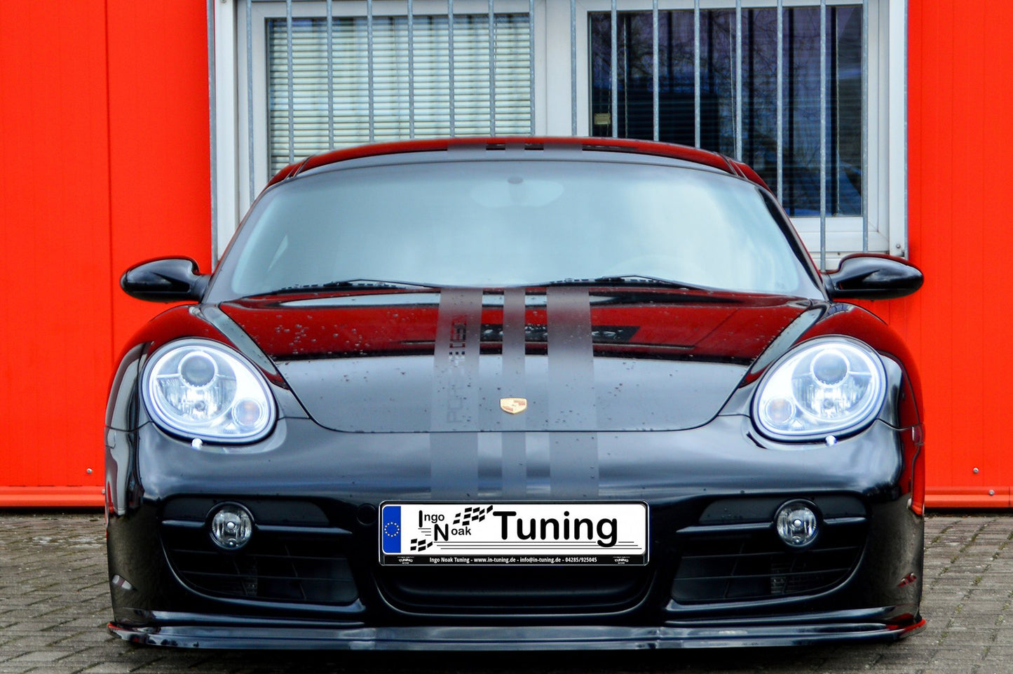 CUP Frontspoilerlippe ABS Porsche Cayman 987 Bj.: 2005-2009 Schwarz Matt