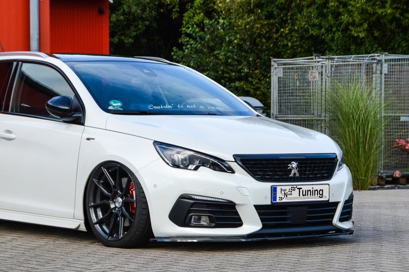CUP Frontspoilerlippe ABS Peugeot 308II GT, GTI, GT-Line Schwarz Glanz