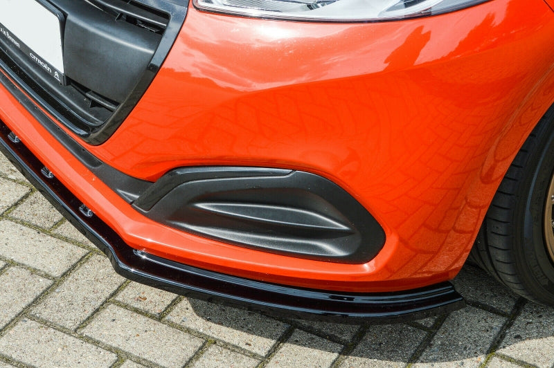 CUP Frontspoilerlippe ABS Peugeot 208, Facelift Bj.: 2015-2019 Schwarz Glanz