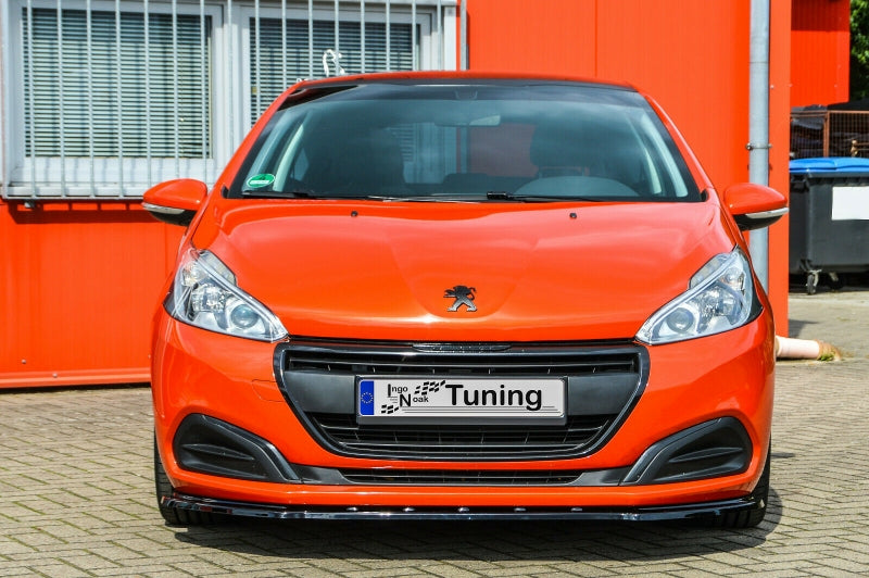 CUP Frontspoilerlippe ABS Peugeot 208, Facelift Bj.: 2015-2019 Schwarz Glanz