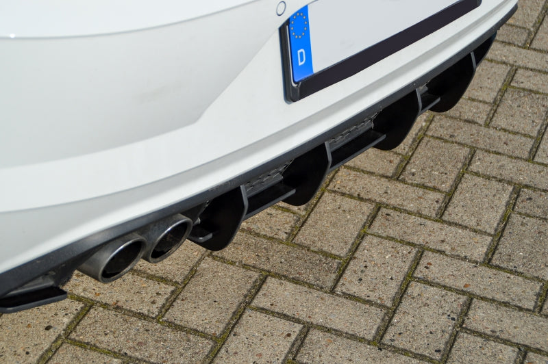 Gefräster Heckansatz Volkswagen Polo 6 GTI 2G (AW) ab Bj.: 2017-- Schwarz Matt