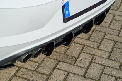 Gefräster Heckansatz Volkswagen Polo 6 GTI 2G (AW) ab Bj.: 2017-- Schwarz Matt