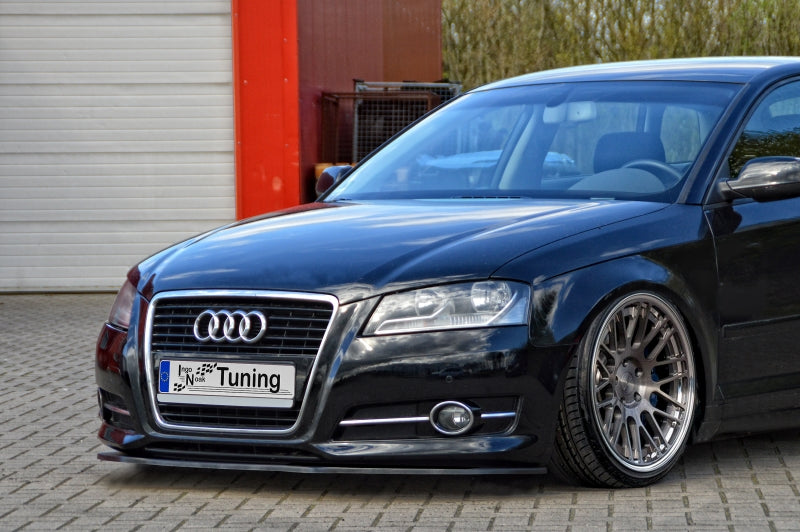 CUP Frontspoilerlippe ABS Audi A3 8P, Facelift Bj.: 2008-2012 Schwarz Matt