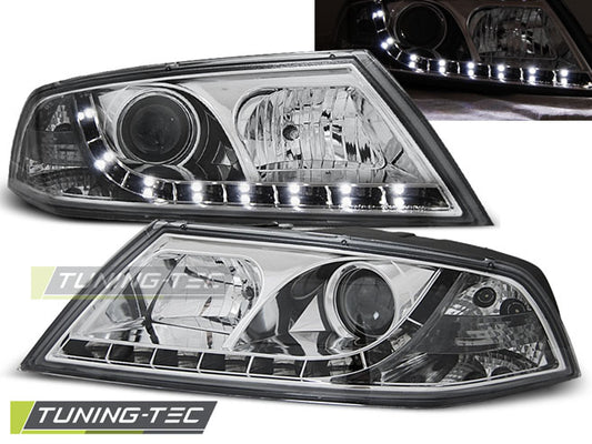 Tuning-Tec LED Tagfahrlicht Scheinwerfer für Skoda Octavia 2 (1Z) 04-08 chrom