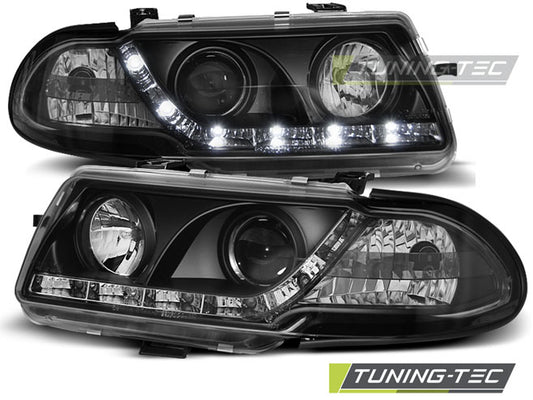 Tuning-Tec LED Tagfahrlicht Scheinwerfer für Opel Astra F 91-94 schwarz